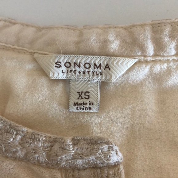 Sonoma Button Up Blouse w/ Roll and Snap Sleeve Extra Small - Picture 4 of 10